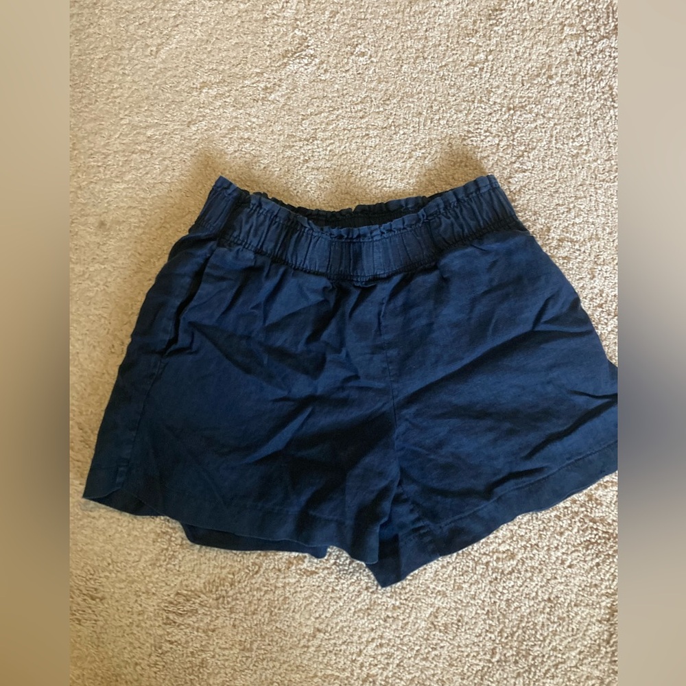 Quince High Waist Navy Shorts